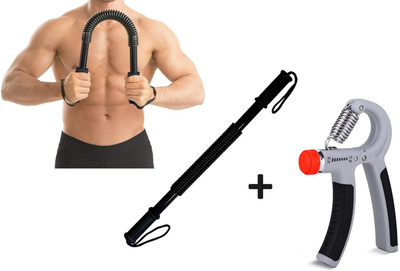 Pheonix Power Twister Bar 20 kg & Adjustable Hand Gripper (Pack Of 2) Fitness Accessory Kit Kit