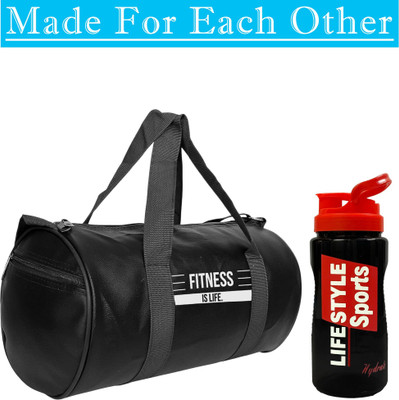 TRUE INDIAN Fitness Gym Bag Life Style Gallon Combo With Water Gallon Bottle Fitness Gym Bag Fitness Accessory Kit Kit