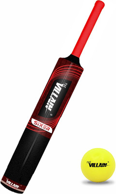 The Villain Bat_Ball_8_Number_Size PVC/Plastic Cricket  Bat For 15+ Yrs(0.8 kg)