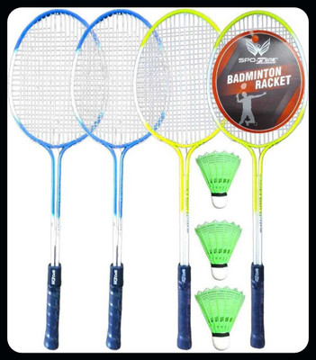 SPO Zone Premium Quality Badminton Racket And Shuttle Cocks With Combo 2618-63 Badminton Kit