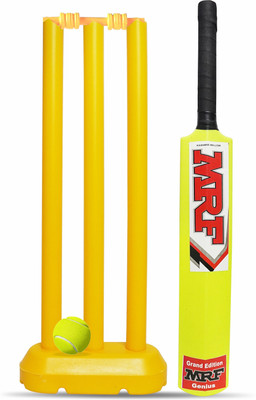 BULL FITZ Kids Plastic Cricket Kit For 6-8 Years Kids (1 Bat Size 3, Wicket 24'', 1 Ball) Cricket Kit
