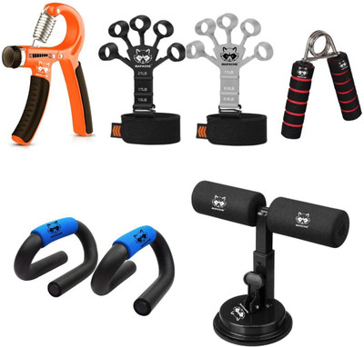 MAPACHE Gym Equipment King Series Pack of 5 Fitness Combo for Full Body Workout Fitness Accessory Kit Kit