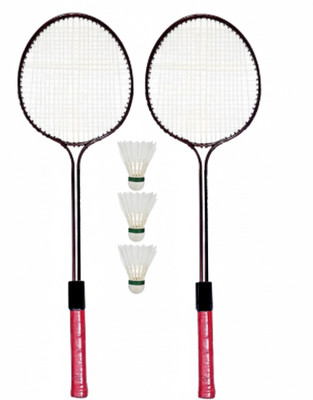VELLFIRE Double shaft Badminton set with 3 feather shuttles Badminton Kit