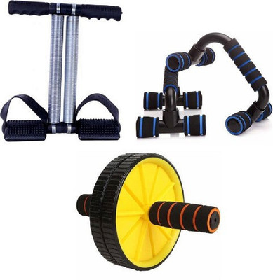 Fitfun fitness push up stand with ab wheel and tummy trimmer Fitness Accessory Kit Kit
