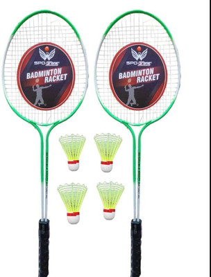 SPO Zone Booster _0.1 Combo Set Of 2 Piece Badminton With 4 Shuttle Badminton Kit