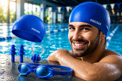 PRO365 Anti Fog Goggles| Silicon Cap| Earplugs With Nose Clip Swimming Kit