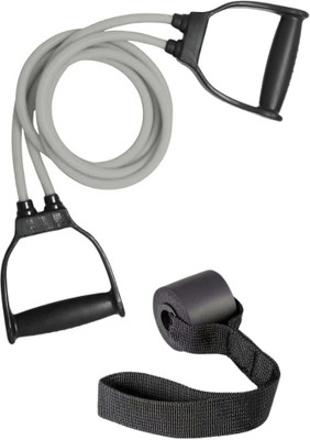 Shopeleven Resistance Toning Tube with Door Anchor for Exercise & Stretching Fitness Accessory Kit Kit