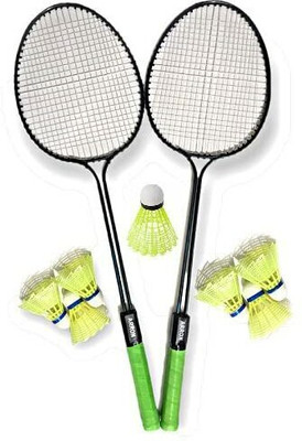 MINESFIT Badminton Racquet Set Of 2 Piece With 7 Piece Shuttle combo kit Badminton Kit