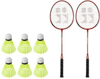 Forgesy 1 pair badminton racket with 6 shutlecoke Branded Badminton Kit