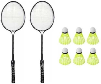 VELLFIRE Double shaft Badminton with 6 pvc shuttles Badminton Kit