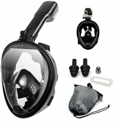 Ketumal Snorkel Mask Full Face with Camera Mount For Adults Snorkeling Mask (Black,L/XL) Swimming Kit