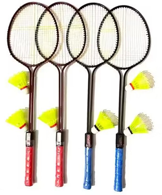 VELLFIRE 4 PC Badminton set and 6 Nylon suttle cock Free Badminton Kit