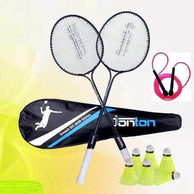 ANC COMBO SET OF 2 BADMINTION AND 10 SHUTTLES AND 1 NAYLON NET FREE Branded Badminton Kit