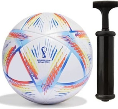 CF SPORTS World Cup Football Full Size-5 no. with 6inch air Pump and pin Football Kit