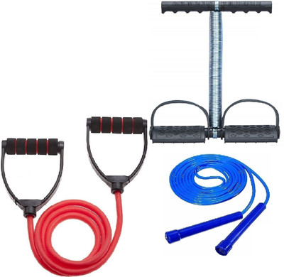 Dr Pacvu Set3|Toning Tube,Jump Skipping Rope or Tummy Trimmer forBody Stretching,Exercise Fitness Accessory Kit Kit