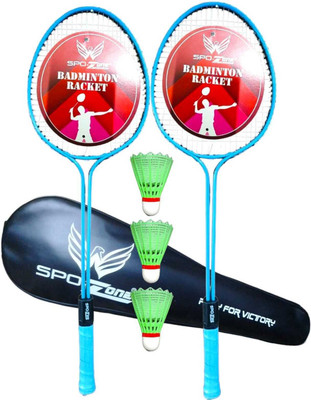 SPO Zone Premium Quality Badminton Rackets With Nylon Shuttle Cocks_22 Badminton Kit
