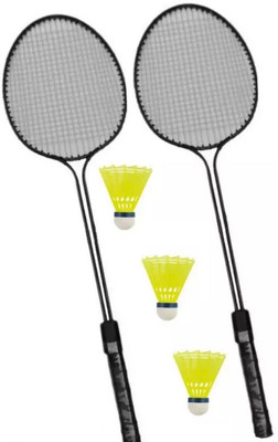 STYRKR Badminton Set of 2 PC With 3 Nylon Shuttle Cock Badminton Kit