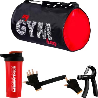 COOL INDIANS gym bag duffel bag hand gripper hand 2 in 1 gloves new combo Fitness Accessory Kit Kit