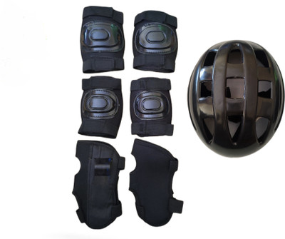 Motionpro Sports Helmet for Cycling, Skating, Skateboarding Skating Kit Skating Helmet(All Black)