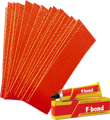 Fit City Care India Toe Guard for Cricket Bats (Red) + Adhesive Bond Tube (50ml) - Pack of 25 Cricket Kit