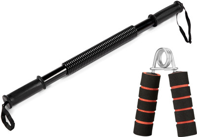 Pheonix Sports & Fitness Combo of Power Twister Bar 20 Kg with Foam Hand Gripper Fitness Accessory Kit Kit