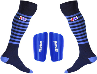 DENOVO Football Kit (One Pair Large Shin Guard + One Pair Lycra Striped Knee Length Football Socks) Football Kit DENOVO Football Kit (One Pair Large Shin Guard + One Pair Lycra Striped Knee Length Football Socks) Football Kit