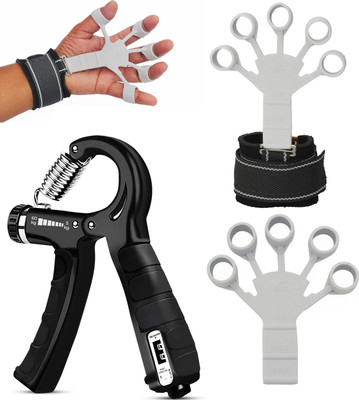 Fitnesstricks Counter Hand Gripper with Finger Exerciser Home Gym Exercise Equipment Hand Grip/Fitness Grip