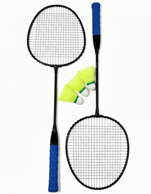 VELLFIRE 2 PC Single Shaft Racket With 3 Nylon shuttle cock Free Badminton Kit