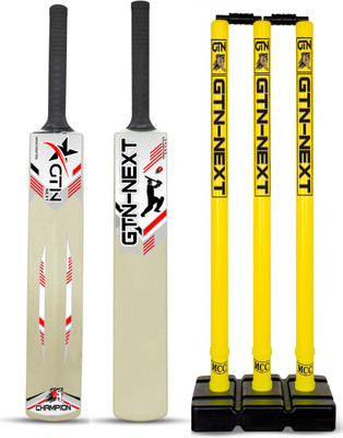 GTN Next Hard Plastic Cricket Bat Cricket Stumps Full Size Fiber Bat All Age Groups Cricket Kit