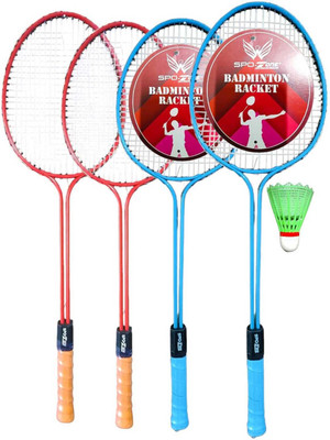 SPO Zone Premium Quality Badminton Rackets With Nylon Shuttle Cocks_23 Badminton Kit