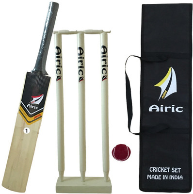 Airic Kashmiri Popular Willow Cricket Kit (Size 1 For 4 to 5 Years) Cricket Kit