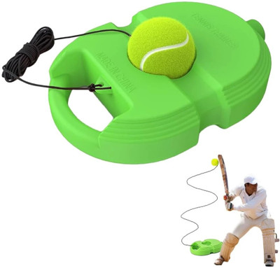 Pluspicks Trainer Rebound Ball Solo Tennis Training Equipment (Pack of 1) cricket Bail Cricket Kit