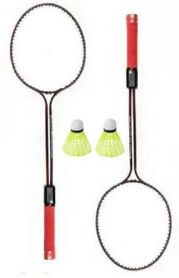 ANC Double Shaft Florescent 2 Badminton Racket,2 Plastic Shuttles Kit Badminton Kit