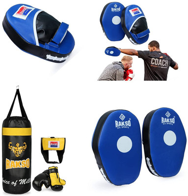 Rakso BOXING KIT WITH PUNCHING BAG WITH BOXING GLOVE WITH FOCUS PAD FOR KIDS MEN Boxing Kit