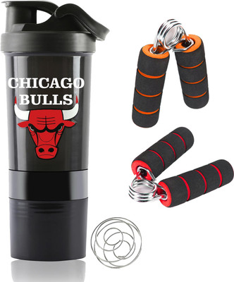 TRUE INDIAN Gym Shaker Bottle 700ml for Protein Shake & Soft Foam Handle Hand Exerciser Grip Fitness Accessory Kit Kit
