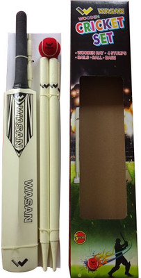 Wasan Cricket Set/Kit Size 5 Natural with Box(10-16 Years) Cricket Kit