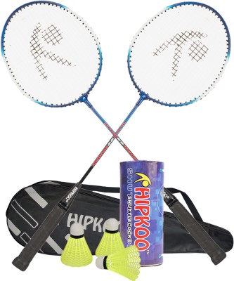 Hipkoo Sports Junior Player Badminton Set, 2 Wide Body Racket with Cover and 3 Shuttlecocks Badminton Kit