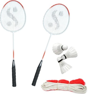 Shamsons BADMINTON KIT Charry Red Strung Badminton Racquet (Pack of: 2, 140 g) Badminton Kit