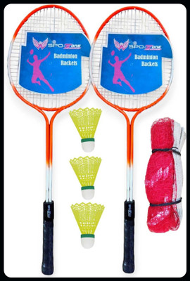 SPO Zone R2017 Combo - 2 Racquet with Shuttle Badminton Kit-140 Badminton Kit