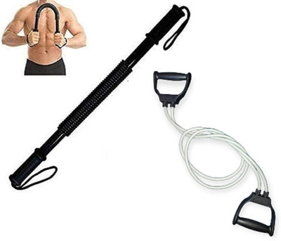 CODIVER Power Twister Bar Upper Body Exercise with Double toning tube exerciser Fitness Accessory Kit Kit