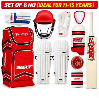 Akaal MRF GS Cricket Kit Set of 8 | Complete Cricket Set for 11-15 Years Cricket Kit
