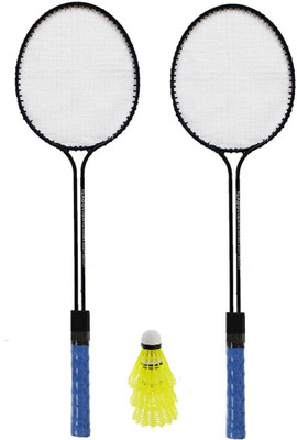 VELLFIRE 2 PC Double Shaft Racket With 3 Shuttle cock Badminton Kit