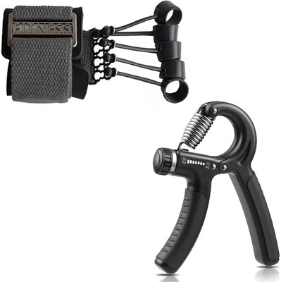 A G Enterprises Finger Gripper & Hand Grip Combo – Strength Trainer for Hand, Wrist & Forearm Hand Grip/Fitness Grip