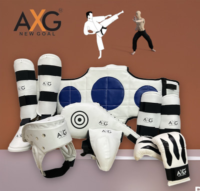 AXG NEW GOAL Premium Bestow Taekwondo Muay ThaiKickboxing MMA Kit (Small) Upto 9yrs Boxing Kit