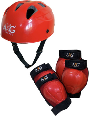 AXG NEW GOAL Red 3 In 1 Premium Latest Design Adjustable Multipurpose Cycling / Skating Kit