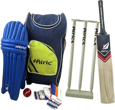 Airic Durable and Stylish Popular Willow Cricket Set (Size 4) Age 9 to 11yrs Cricket Kit