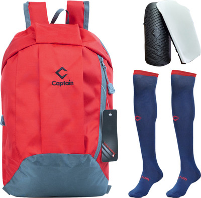 CAPTAIN BAG O5 WITH SOCCER SOCKS AND SHINGUARDS COMBO Football & Fitness Kit