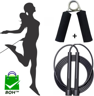 BQH Combo Pack Of Skipping Rope With Hand Grip Fitness Grip Fitness Accessory Fitness Accessory Kit Kit