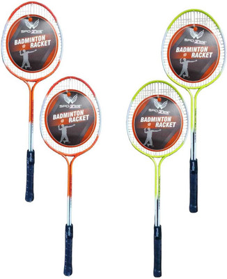 SPO Zone Badminton Racket Kit Set Of 4 Racquet Combo Badminton Kit