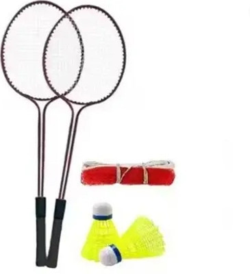 VELLFIRE Double shaft Badminton 2 pvc with 1 net Badminton Kit
